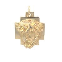  14kt Yellow Gold Large Jesus Charm