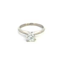  14kt White Gold 1.01ct Round Diamond Solitaire Ring