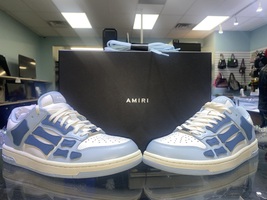  LIKE NEW AMIRI (SS23MFS005m)  SKEL TOP LOW SNEAKER BABY BLUE US 9, EU 42