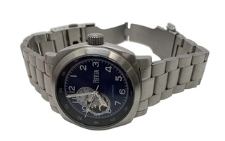 Reign Bauer Automatic Blue Dial Wrist Watch Stainless Steel