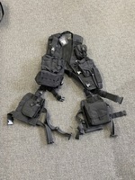Barska Loaded Gear Black Tactical Vest with Leg Platform Holster, BI12016  