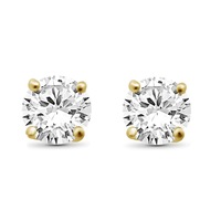 14kt White Gold 1.02ct tw Diamond Stud Earrings With Screw Backs