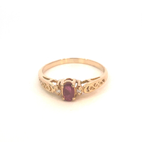 14kt Yellow Gold Ruby & Diamond Ring