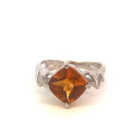 14kt White Gold .20ct tw Diamond & Gemstone Ring