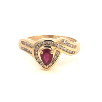 14kt Yellow Gold .33ct tw Diamond & Ruby Ring