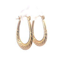 14kt Yellow Gold hoop Earrings 
