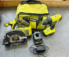 Ryobi Tool set withP215/P505/battery/charger/Carrying Bag