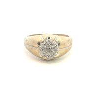  14kt Yellow Gold .21 ct tw Diamond Cluster Ring Size 9