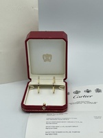  Cartier Monica Diamond Hoop Earrings