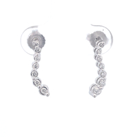 14kt White Gold .16ct tw Journey Diamond Earrings