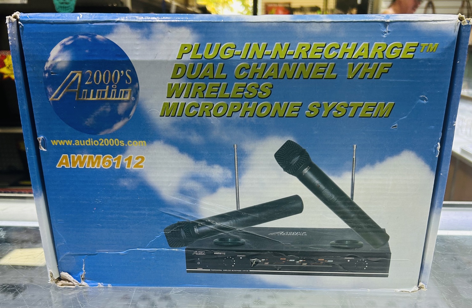 Audio2000s AWM6112 VHF Dual Channel Rechargeable Wireless