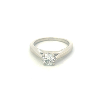 14kt White Gold .50ct Round Diamond Solitaire Engagement Ring
