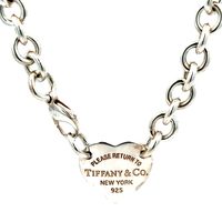 Tiffany & Co. 15" Heart Tag Toggle Necklace Choker