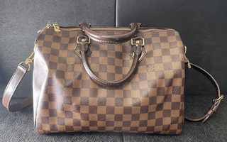 Louis Vuitton Speedy Duffle 35 Brown Canvas Damier Ebene