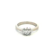  14kt White Gold .50ct tw Diamond 3 Stone Ring Size 7