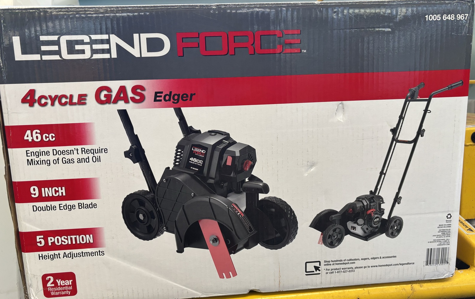 Legend Force 46cc Gas Powered 4Cycle Walk Behind Edger Wheeled (NEW