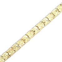  14kt Yellow Gold 8" 7.25mm Nugget Bracelet