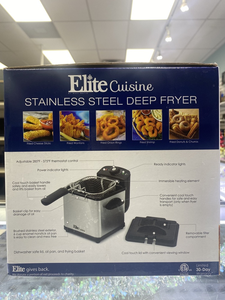 Elite Gourmet 3.5-Quart Immersion Deep Fryer 