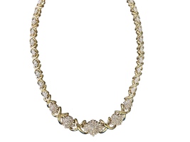 14kt Yellow Gold 2.35ct tw Diamond Necklace in Black Pouch
