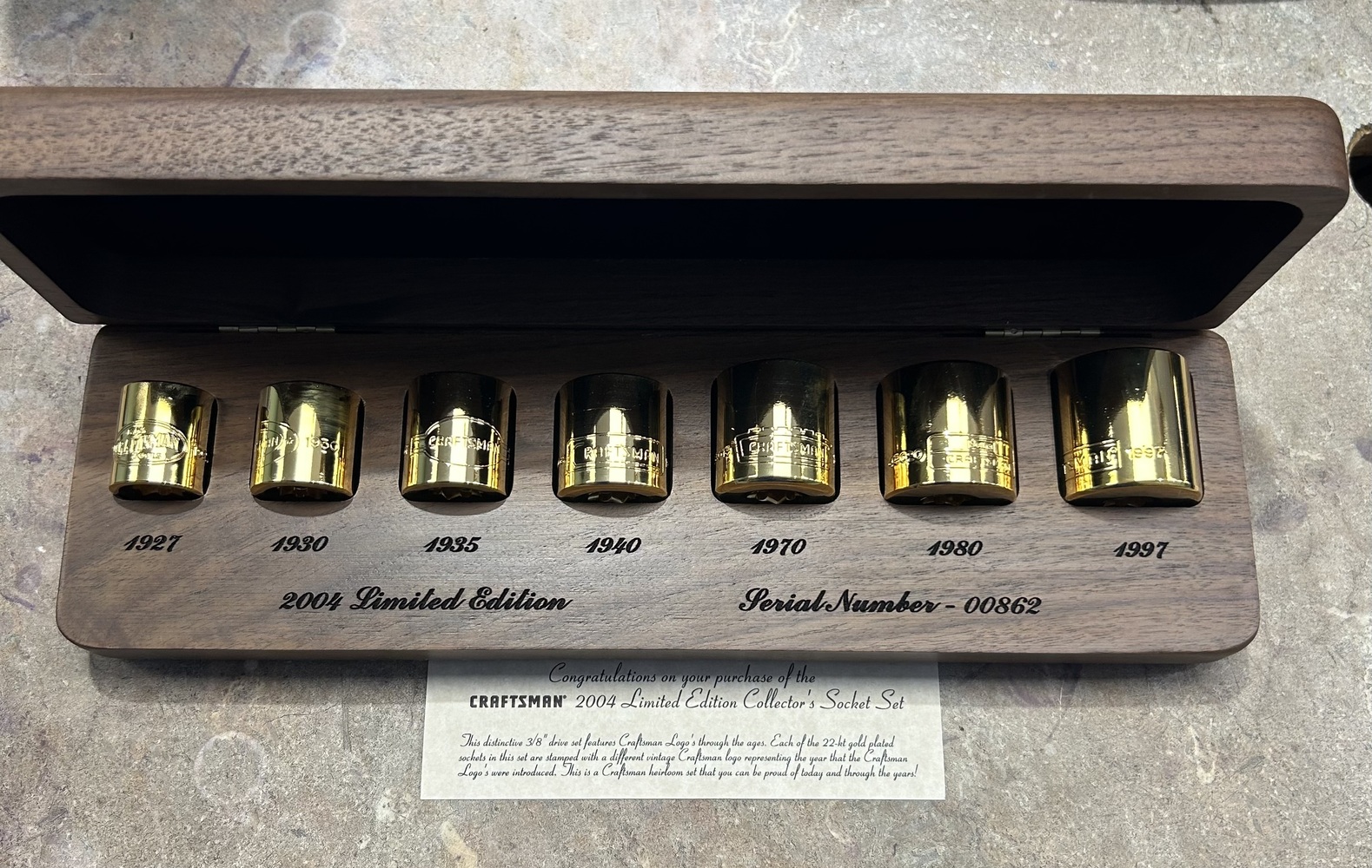 Vintage Craftsman 2004 Limited Edition Collectors Socket Set | Sterling ...
