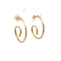  14kt Yellow Gold Diamond Cut Earrings