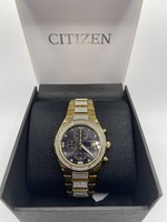 Citizen Men's Crystal Watch in Gold-Tone Stainless Steel