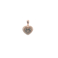 14kt Rose Gold .32ct tw Diamond Heart Pendant