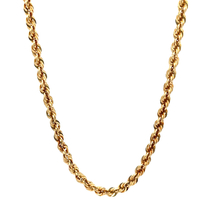 14kt Yellow Gold 24" 4.5mm Rope Chain