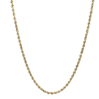 Yellow Gold 22" 2mm Rope Link Chain 