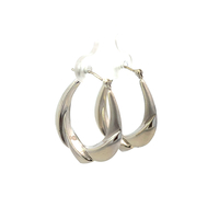14kt White Gold Hoop Earrings