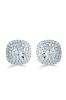 10kt White Gold .33ct tw Diamond Cluster Earrings
