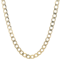 10kt Yellow Gold 22" 5.5mm Hollow Curb Link Chain