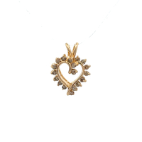 14kt Yellow Gold .35ct tw Diamond Heart Pendant