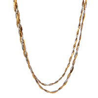 14kt Two Tone 16" 2.75mm Double Necklace