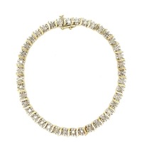 10kt Yellow Gold 8" 1.75ct tw Diamond Tennis Bracelet