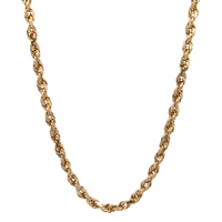 14kt Yellow Gold 22" 4mm Rope Chain
