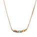 14kt Yellow Gold 17" Diamond & Multi-Color Stone Necklace