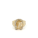 14kt Yellow Gold CZ Horse Shoe Ring