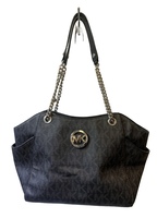 Michael Kors Monogram Handbag Black Purse w/ Wallet