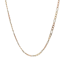 14kt Two Tone 17" 2mm Figaro Link Chain