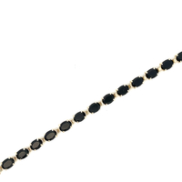 Yellow Gold 7" Black Onyx Bracelet