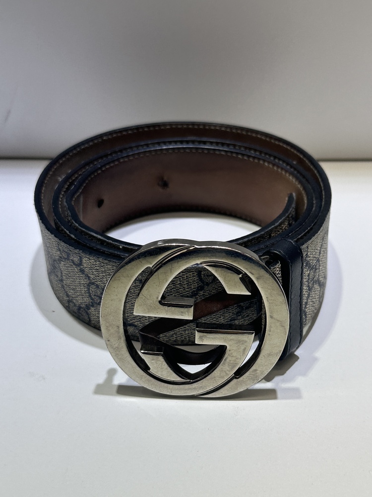 Gucci 411924 Tan Belt w/Silver Buckle | Sterling & Knight Jewelry & Pawn