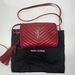 YVES SAINT LAURENT Matelasse Calfskin Lou Camera Red Crossbody Bag