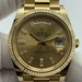 Rolex 18K Yellow Gold Day Date President 40mm w/ Factory Diamond Baguette Dial 