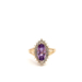 14kt Yellow Gold Diamond & Purple Stone Ring