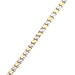 14kt Two Tone 7" 8.5mm "X" Link Bracelet 