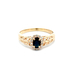 14kt Yellow Gold .15ct tw Diamond & Sapphire Ring