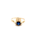 10kt Yellow Gold Synthetic Sapphire Claddagh Ring