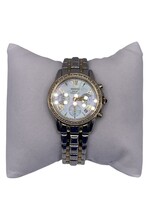 Seiko Solar Chronograph Mother of Pearl Dial Women's Watch 