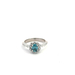 Platinum 1.00ct tw Diamond Ring with Treated Blue Center